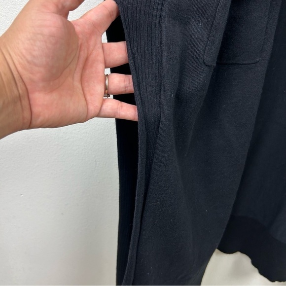 TOPSHOP Long sleeve side slits duster cardigan in black size: 10 - Picture 8 of 11